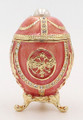 Egg with an Eagle and Pearl - Pink | Faberge Style Egg