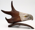 Caribou Antler Eagle Head with Base II | Bone and Antler Carvings