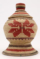 Native American Yupik Footed Christmas Basket - Hand Woven Basket  