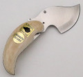 Pocket Ulu Knife with Mammoth Ivory Handle | Alaskan Knife