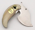 Pocket Ulu Knife with Dall Sheep Handle | Alaskan Knife