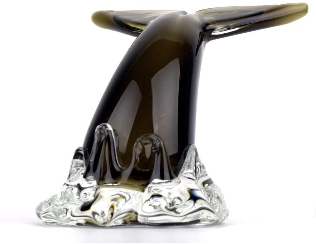 Paperweights Office Supplies DYNASTY Art Glass Paperweight Figurine Whale Tail Splash 5.5 Desk