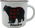 Buffalo Plaid Bear Mug | Alaska Souvenirs