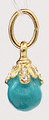 Blue in Gold Pendant | Faberge Style Egg Pendants