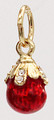 Red in Gold Pendant | Faberge Style Egg Pendants