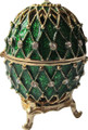 Egg Box with Grid - Green | Faberge Style Egg