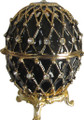 Egg Box with Grid - Black | Faberge Style Egg