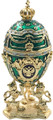 Lions Faberge Style Egg - Green | Faberge Style Egg