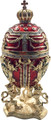 Lions Faberge Style Egg - Red | Faberge Style Egg