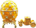 Imperial Coronation Faberge Style Egg - Yellow Small