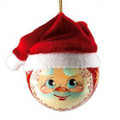 Santa Ball with Hat | Russian Christmas Ornament