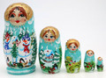 Snow Maiden with Two Cheerful Snowmen. | Matryoshka / Nevalashka Doll