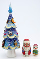 Blue Christmas Tree - 3 Nest | Matryoshka / Nevalashka Doll
