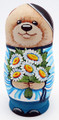 Bears with Daisies | Fine Art Matryoshka Nesting Doll
