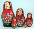 Floral Maiden - Red | Traditional Matryoshka Nesting Doll