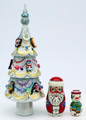 Silver Christmas Tree - 3 Nest | Matryoshka / Nevalashka Doll
