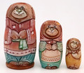 Bear 3 Piece Matryoshka | Alaska Theme Matryoshka Nesting Doll