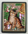 Kitten with Bees | Fedoskino Lacquer Box