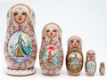 Snow Maiden by Olga Ledokhovich | Unique Museum Quality Matryoshka Doll