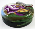 Butterfly on Iris - Shell | Fedoskino Lacquer Box