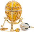 Rosebud Egg with Surprise - Yellow | Faberge Style Egg