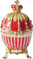 Faberge Style Egg red with a Crown