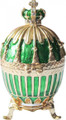 Faberge Style Egg green with a Crown
