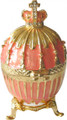 Faberge Style Egg pink with a Crown