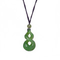 Nephrite Jade Infinity Necklace