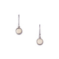 Mammoth Ivory Round Sterling Silver Earrings