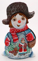 Cheerful Snowman with Teddy Bear | Grandfather Frost / Russian Santa Claus