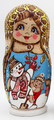 Snow Maiden with Snowman - 10pc | Matryoshka / Nevalashka Doll