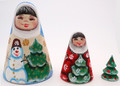 Alaska Matryoshka with Snowman | Alaska Theme Matryoshka Nesting Doll