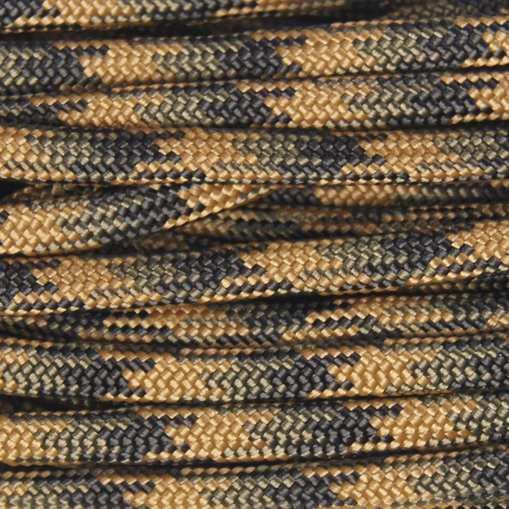 550 Paracord, Parachute Cord, Type III, Made in the USA - CAMO