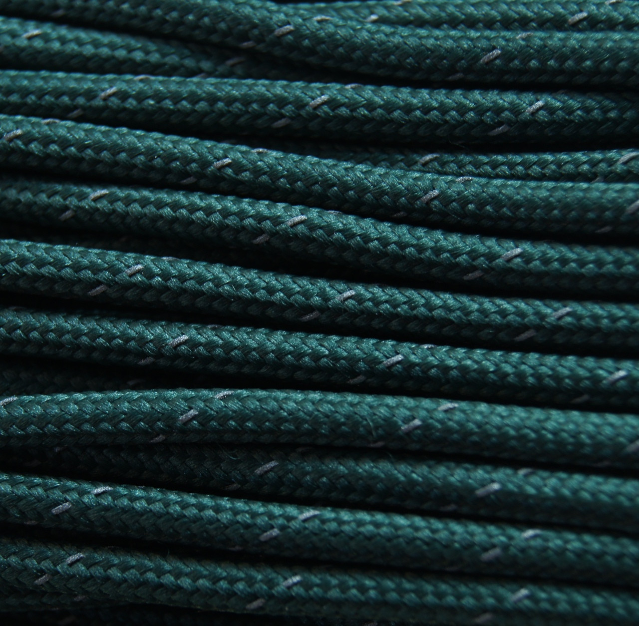 Forest Green Reflective 550 Paracord and Parachute Cord
