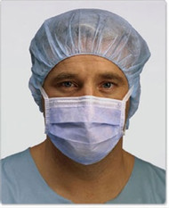 Barrier Surgical Face Masks Blue Tie-On x 50 (Ref:4330) 