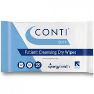Conti Soft Large Patient Cleansing Dry Wipes - 100 Pack 