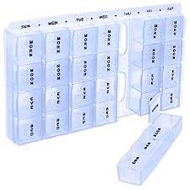 7-Day 4-Compartment Weekly Pill Organiser Box 