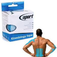 Kinesiology Tape - Waterproof, Uncut, Physio quality, Muscle performance tape - 5cm x 5m roll (Blue)
