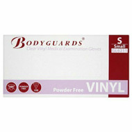 Bodyguards Clear Vinyl Powder Free Exam Gloves Small (x100)