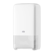 Tork Twin Mid-Size Toilet Roll Dispenser - White (Ref: 557500)