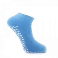 Medline Single Tread Slipper Socks / Fall Prevention Socks- Blue (Pair) - One Size - As Used by NHS