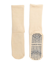 Slipper Socks, Fall prevention, Hospital, Gym, Yoga, Sports Grip Socks – BEIGE(Pair) Size: One Size