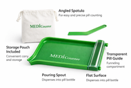 Green Tablet Counter Tray with Spatula & Case | MediCounter Pharmacy Pill Counter