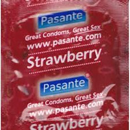 Pasante Strawberry Flavour condoms x 144 (Bulk Pack)
