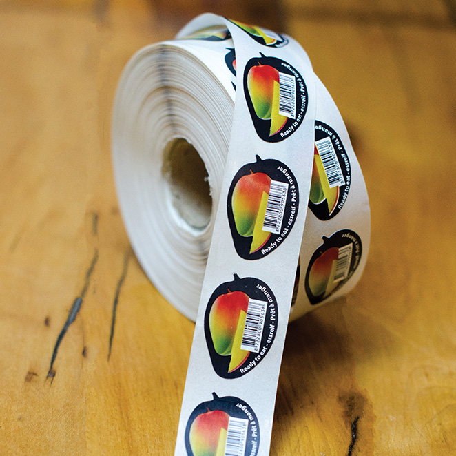 Custom Printed Compostable Bioplastic Fruit Stickers