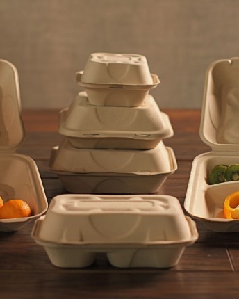  PURE Labels are the perfect match for Onyx Compostable Fiber Clamshell Packaging