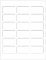 2.375 x 1.25" Compostable Rectangle Labels, Blank