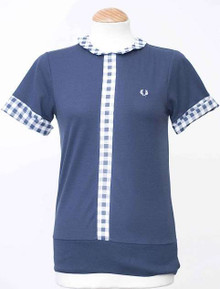 Shirt wih Woven Collar and Placket - Inky Blue
