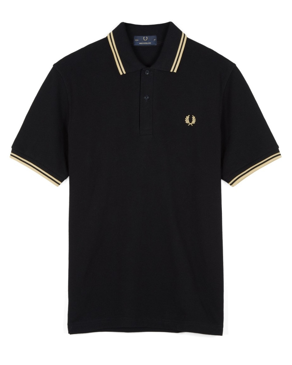 England Polo Shirt - Black / Champagne 